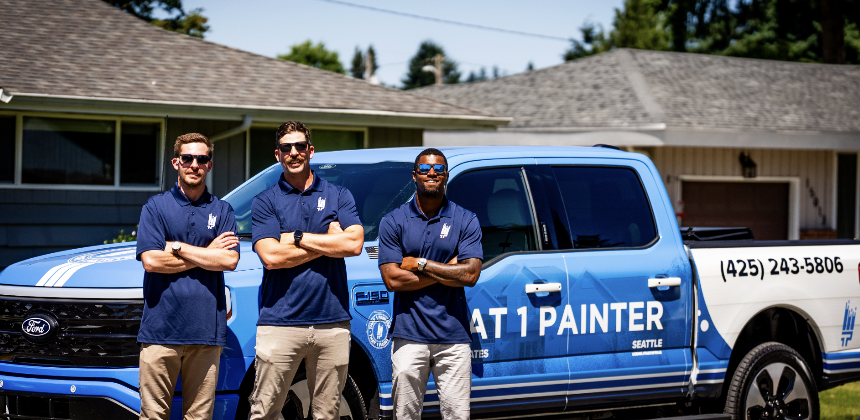 Professional painting in action