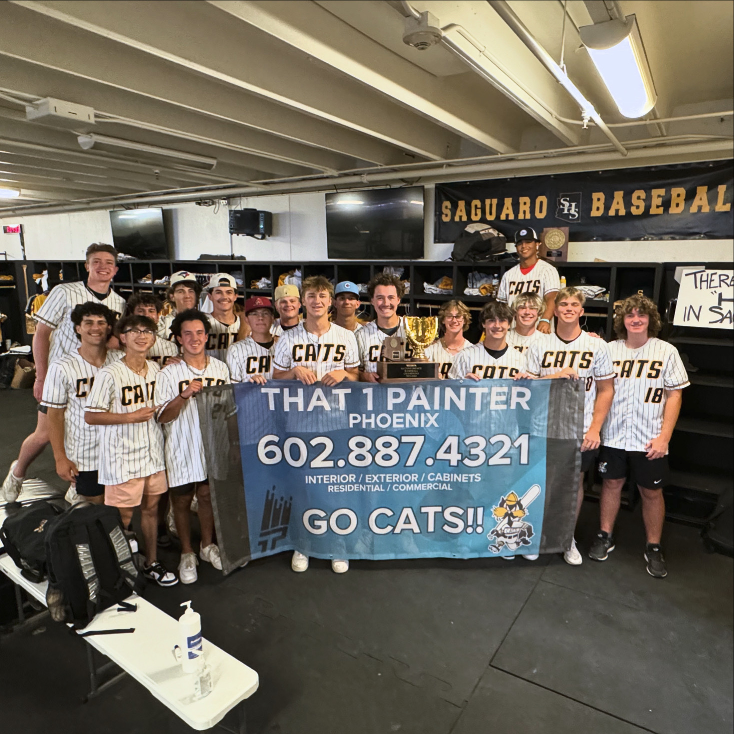 That 1 Painter Phoenix sponsoring the Saguaro High School Cats baseball team