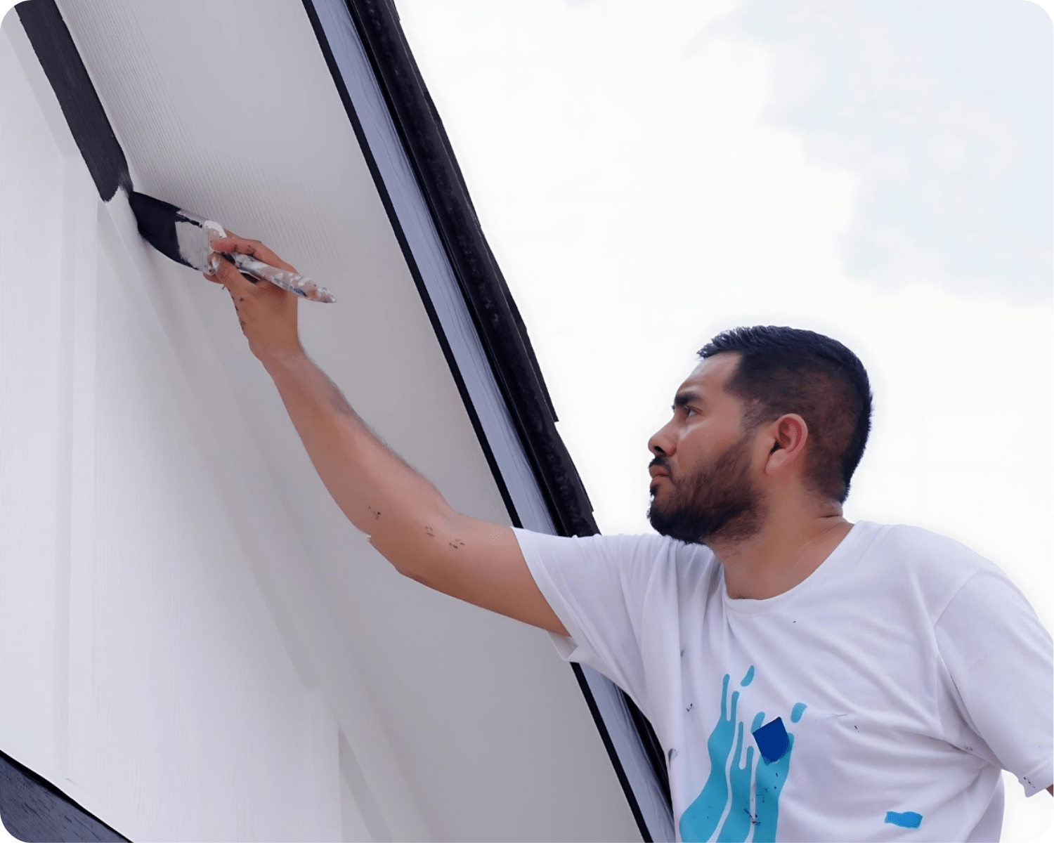 exterior painting in-arlington-alexandria-professional-painter-painting the exterior of home