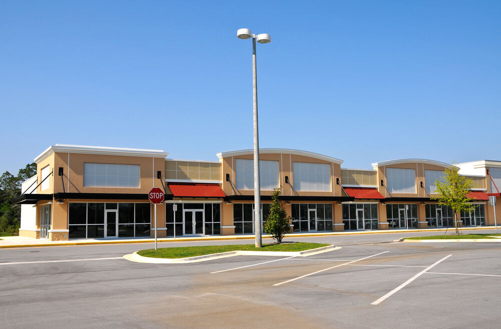 Commercial building exterior repaint and refresh