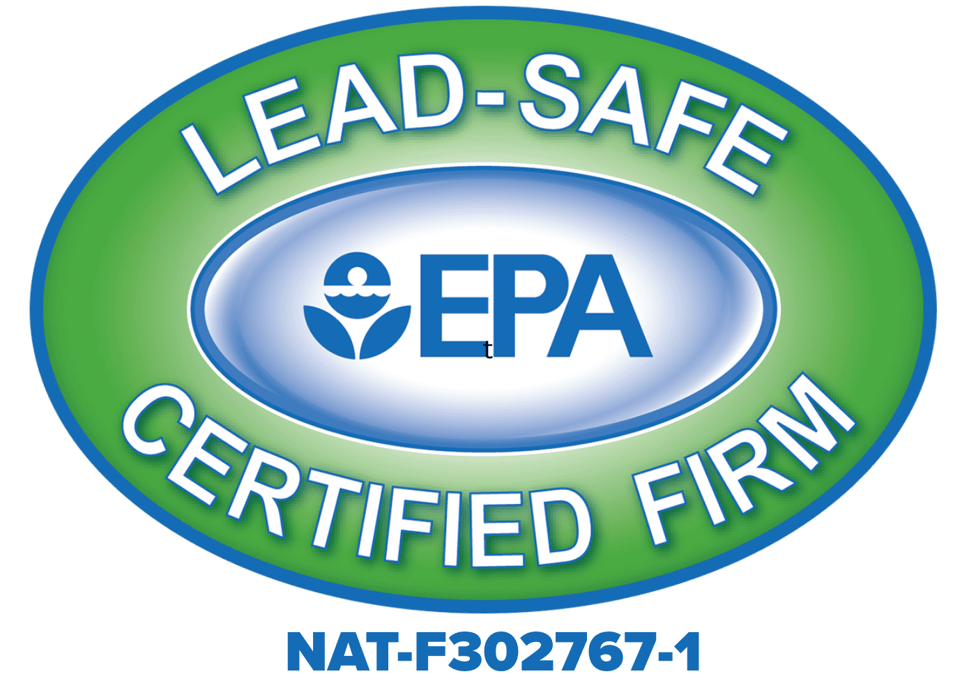 EPA Lead-Safe Certified Firm badge, That 1 Painter Orange (NAT-F307423-1)
