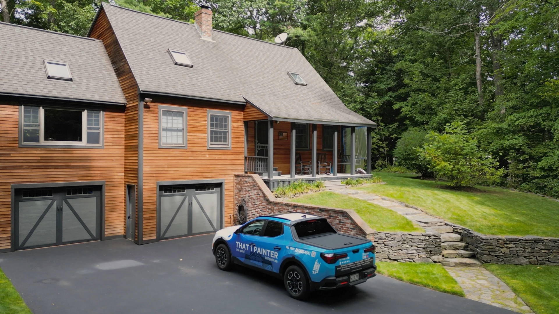 Professional exterior painting project in Southern Maine by That 1 Painter