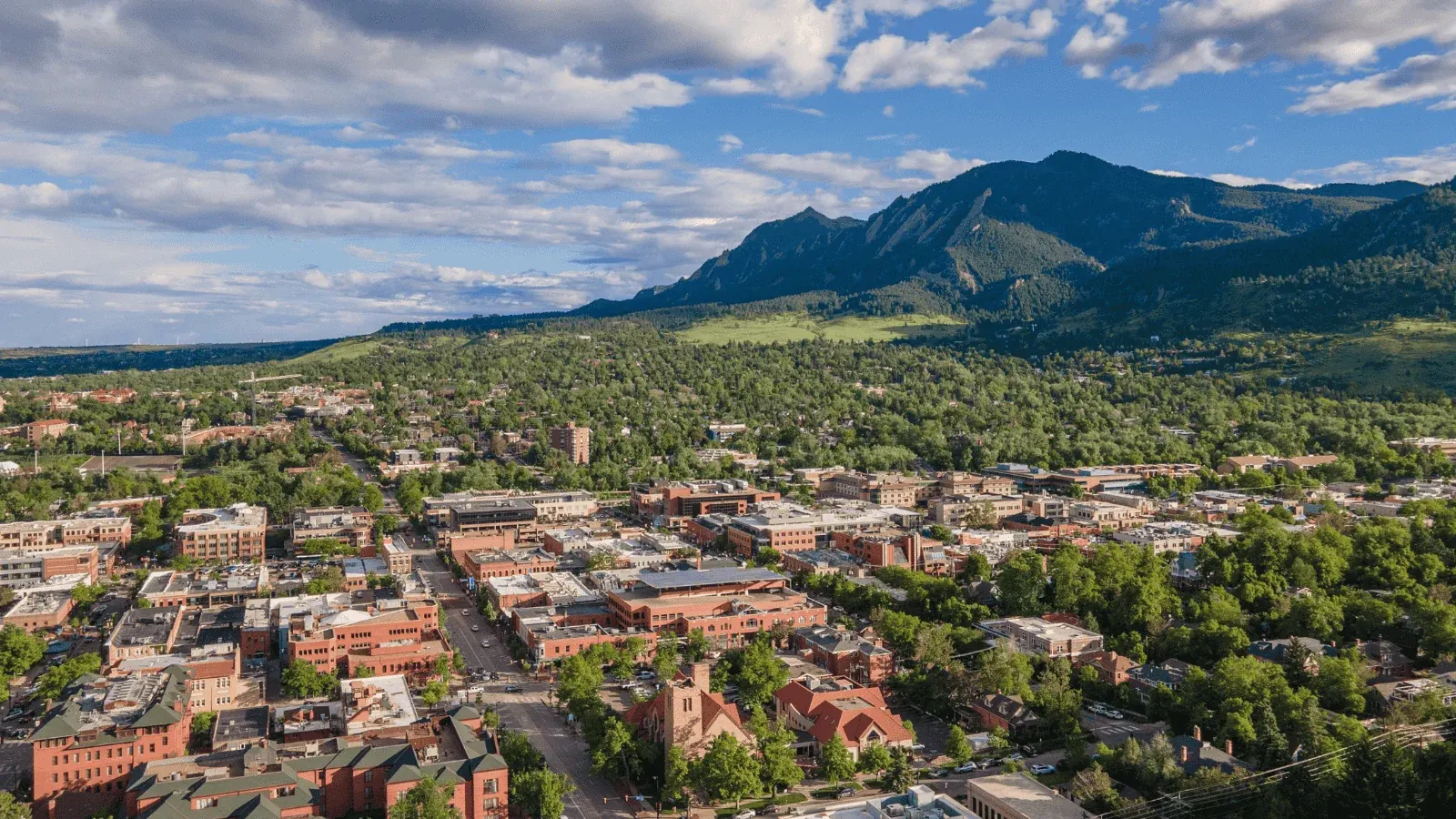 Aerial view of Boulder region residential neighborhoods served by That 1 Painter Boulder