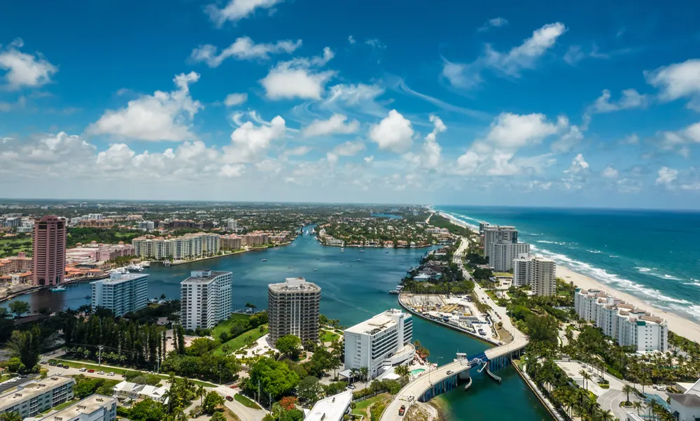 Aerial view of Boca Raton and Palm Beach County neighborhoods served by That 1 Painter Boca Raton