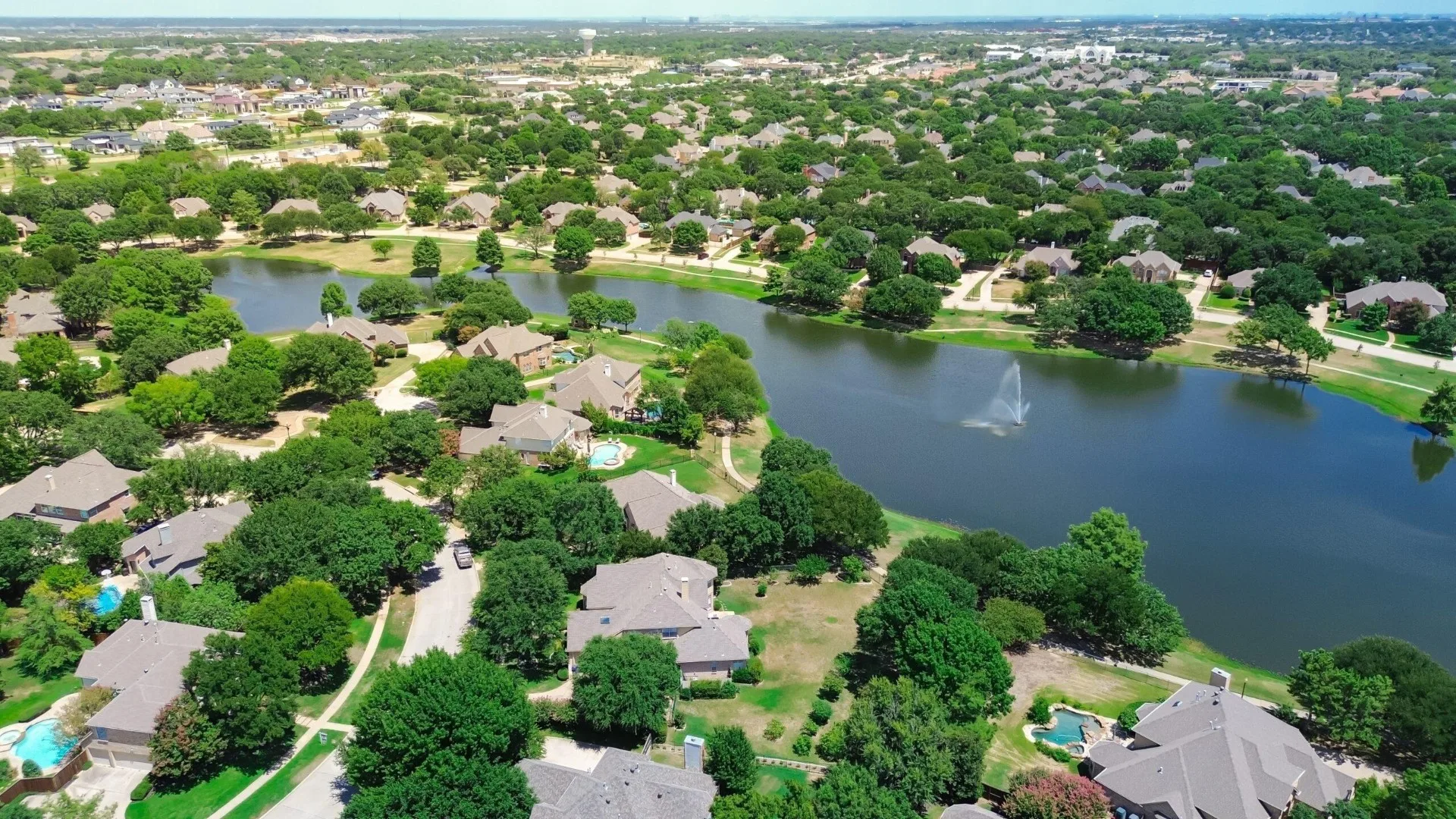 Aerial view of the Alliance corridor, Keller, Haslet, and north Fort Worth served by That 1 Painter Alliance