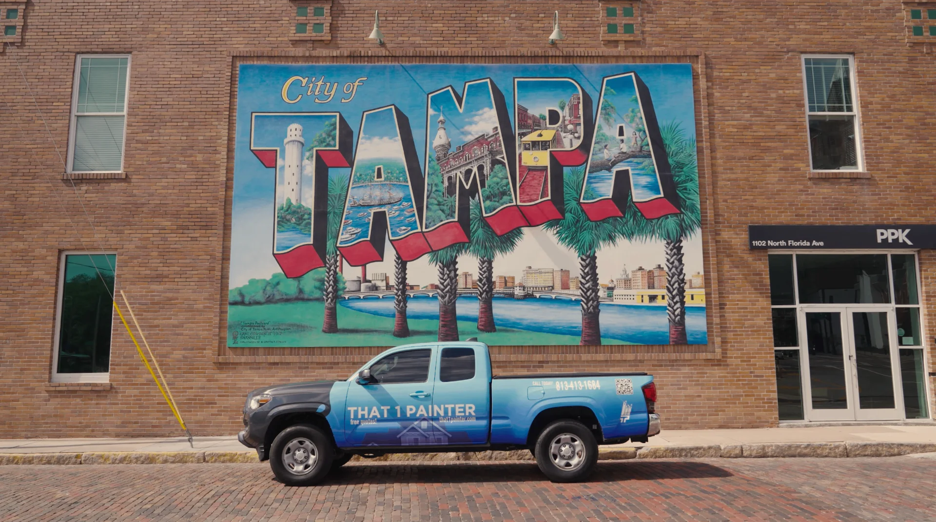 Aerial view of Tampa Bay Florida neighborhoods served by That 1 Painter Tampa Bay