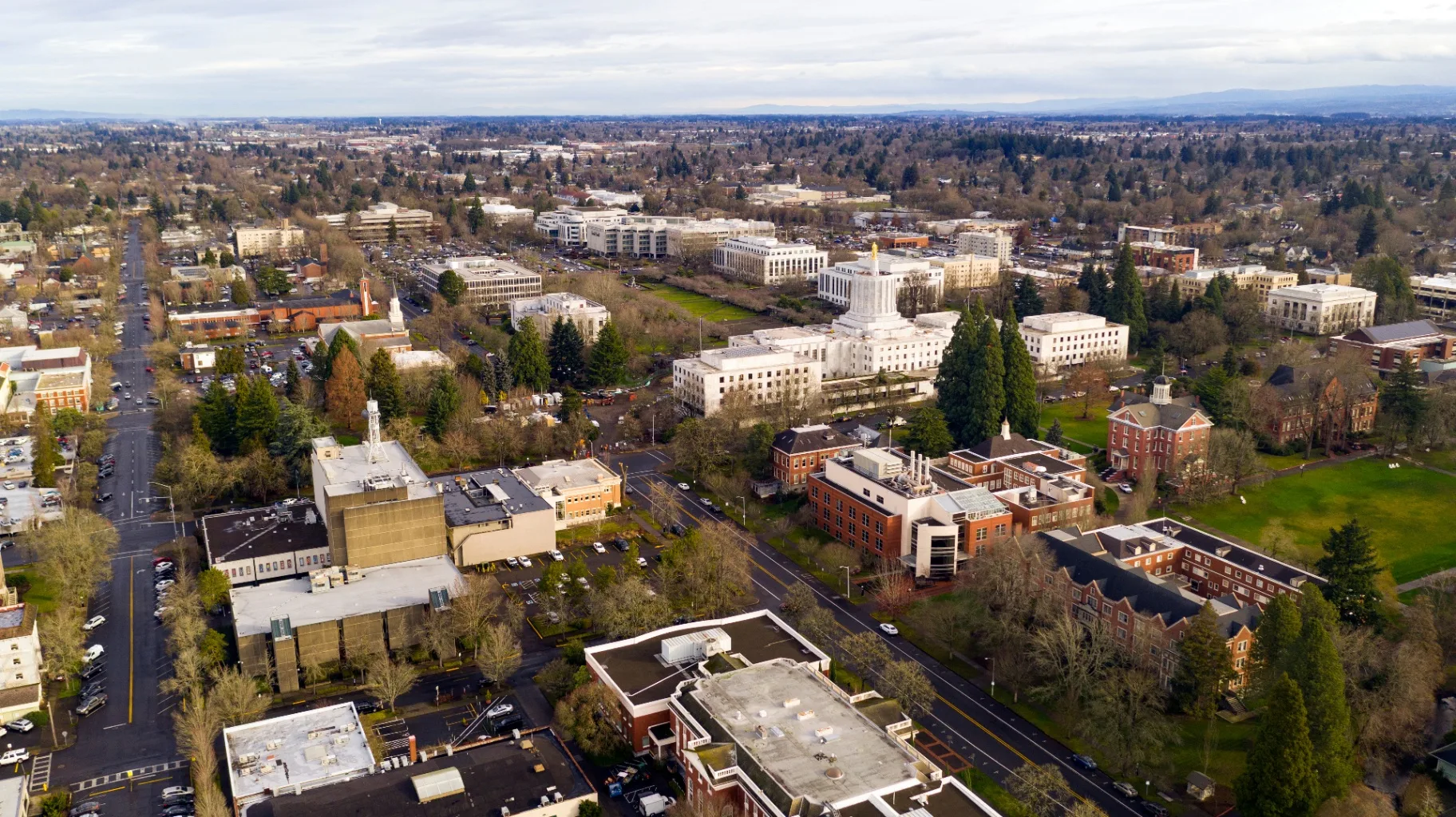 Aerial view of Salem, Keizer, and the mid-Willamette Valley served by That 1 Painter Salem