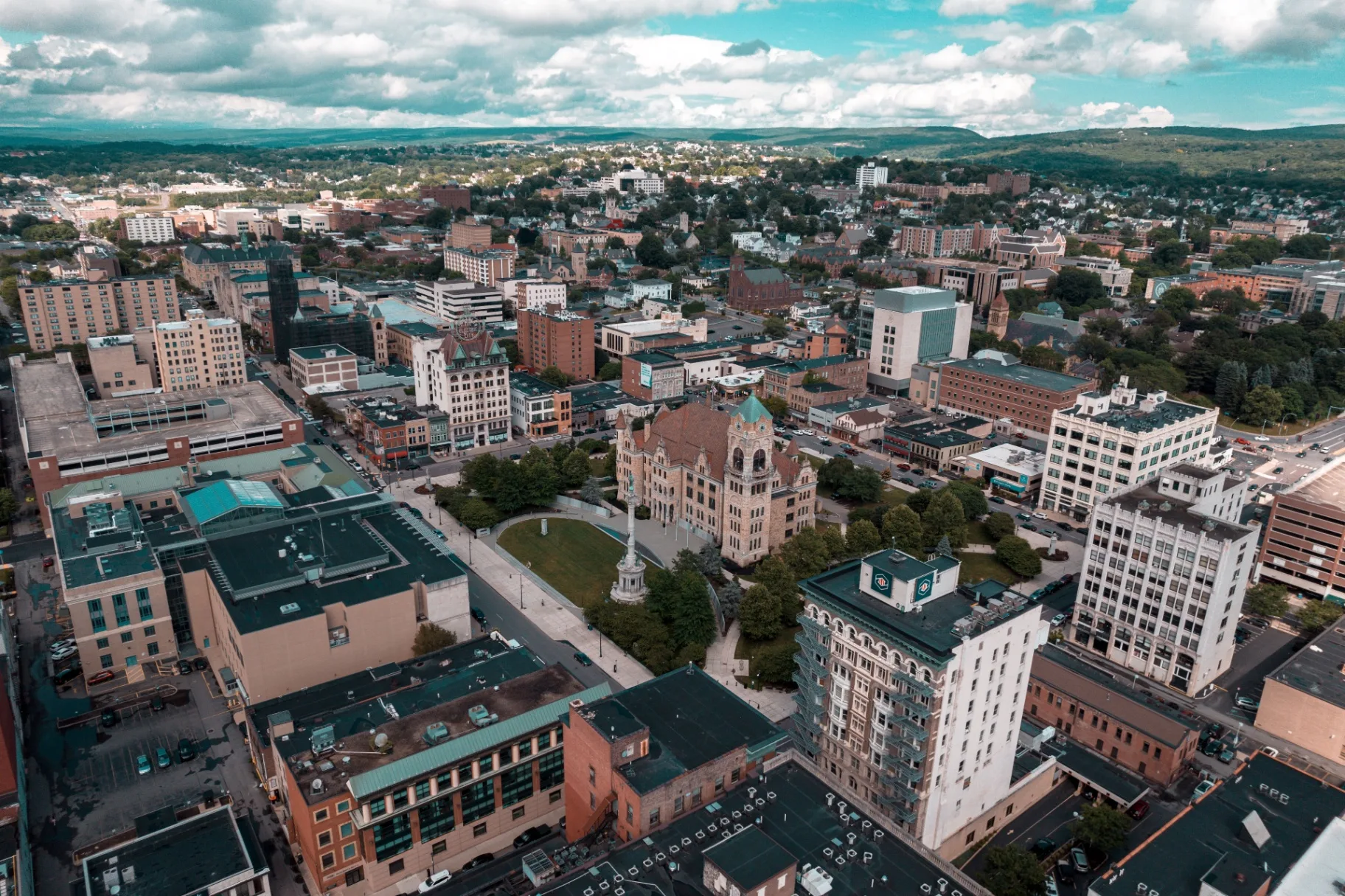 Aerial view of Scranton, Dunmore, Clarks Summit, and the Lackawanna Valley served by That 1 Painter Scranton