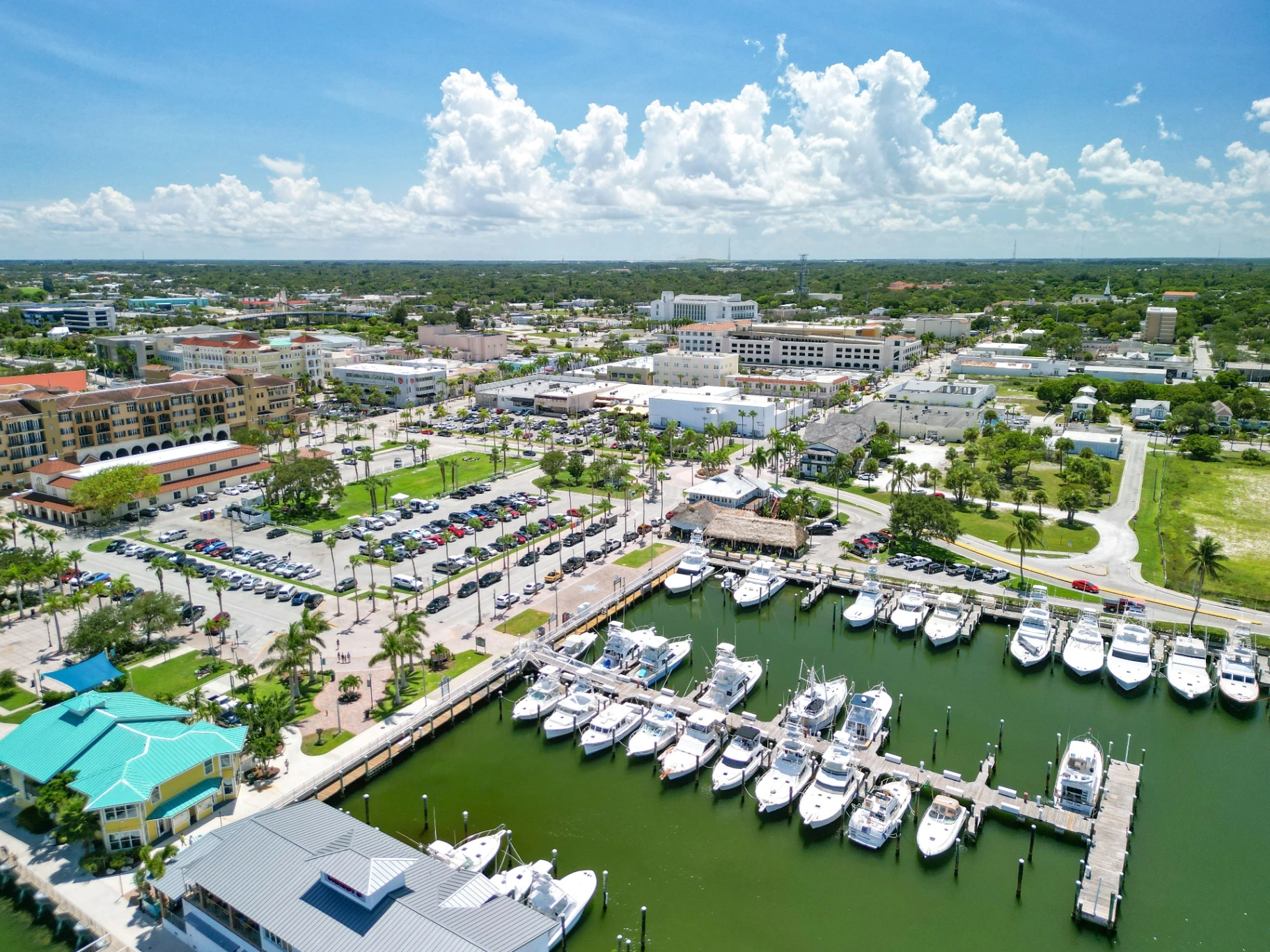 Aerial view of Treasure Coast Florida neighborhoods served by That 1 Painter Treasure Coast