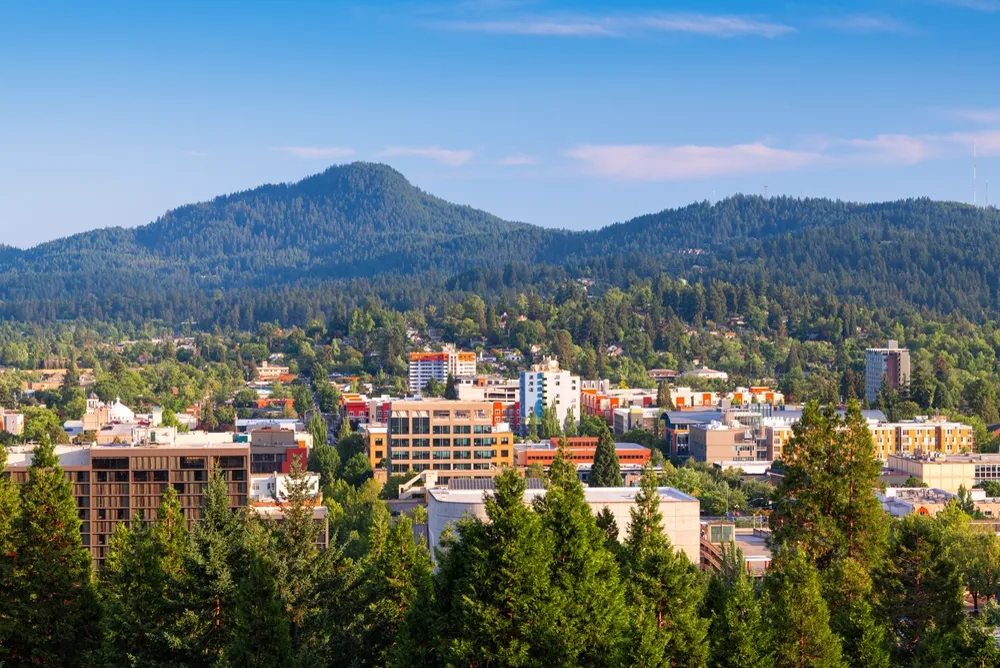 Aerial view of Eugene, Springfield, and the south Willamette Valley served by That 1 Painter Eugene