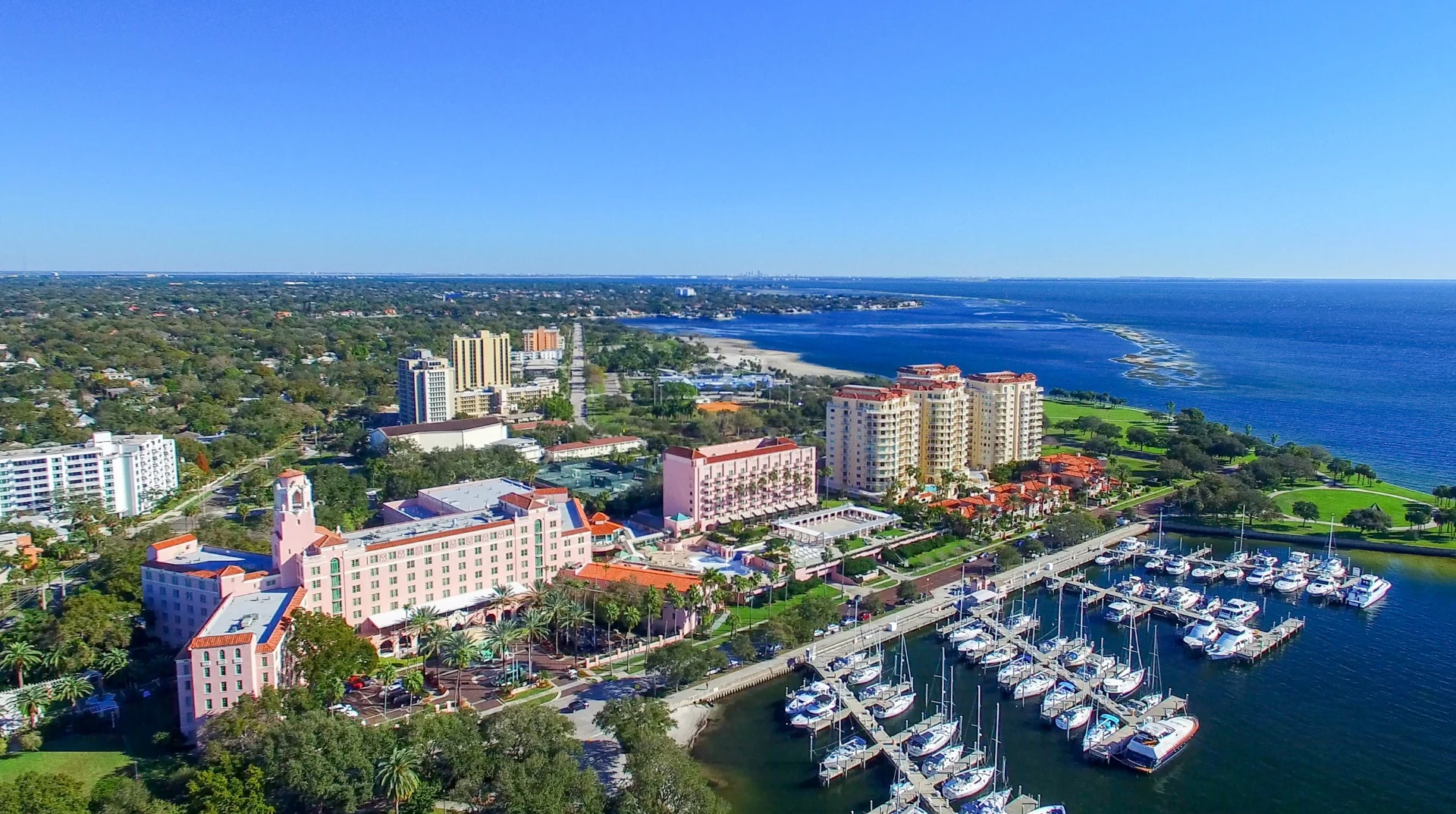 Aerial view of St. Petersburg Florida neighborhoods served by That 1 Painter St. Petersburg