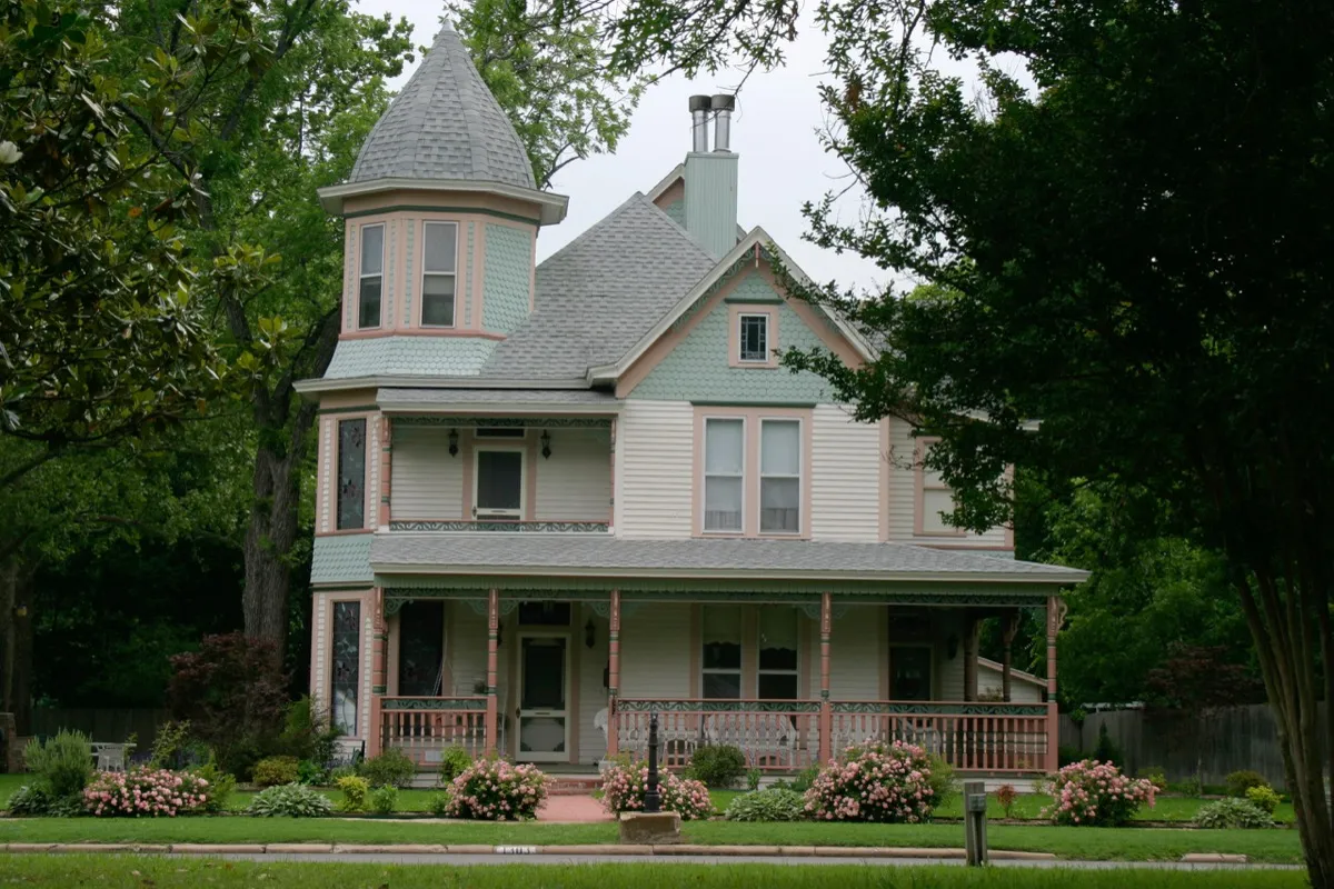 Historic Victorian home in the Treasure Valley with original painted siding and trim