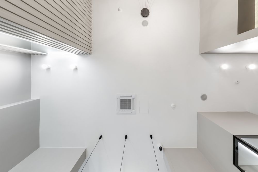 Modern smooth ceiling after popcorn removal