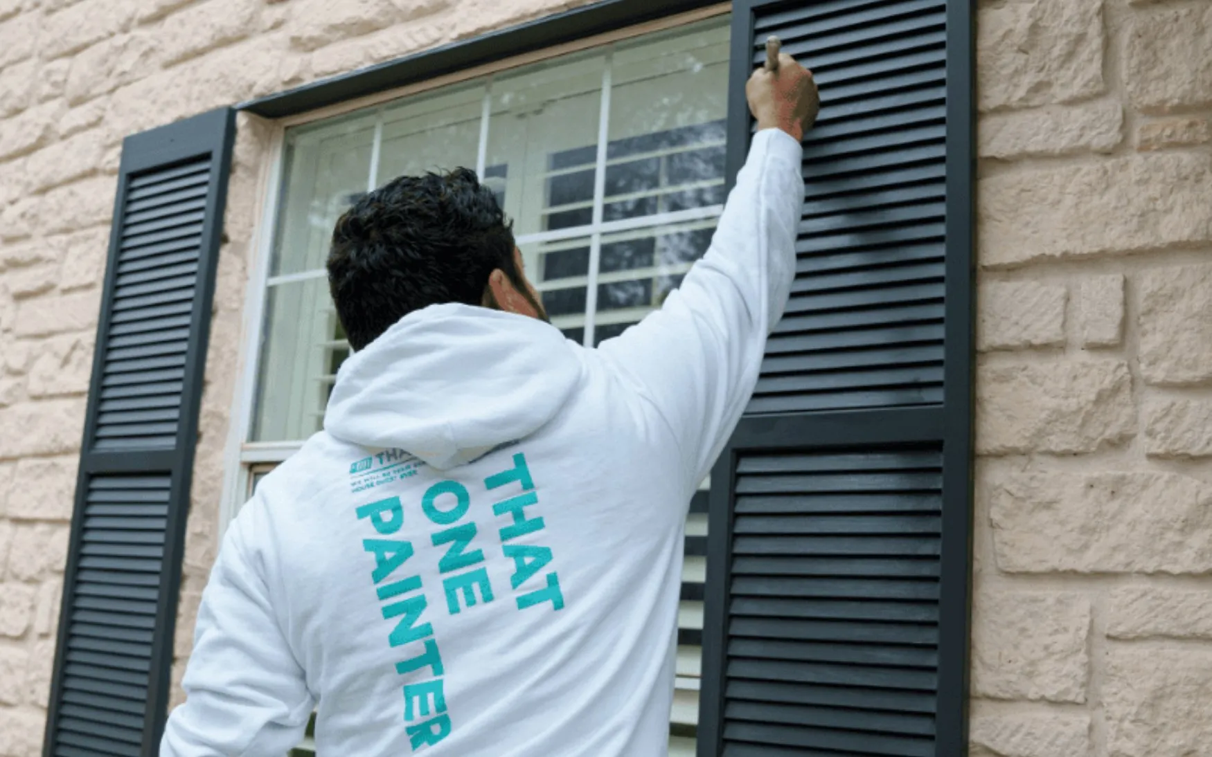 Exterior shutters repainted for listing