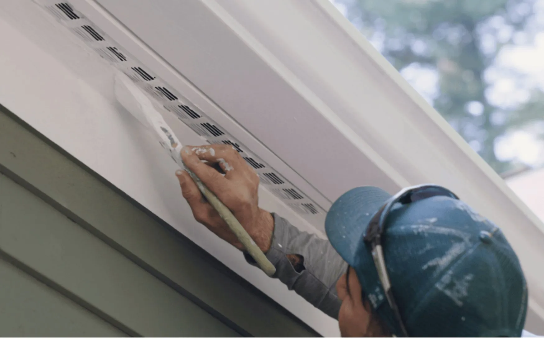 Soffit and exterior detail painting before listing