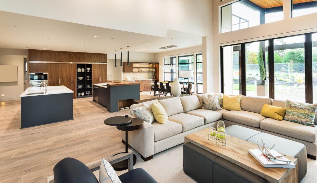 Transformed Open Floor Plans in Atlanta Homes with Strategic Interior Paint Colors