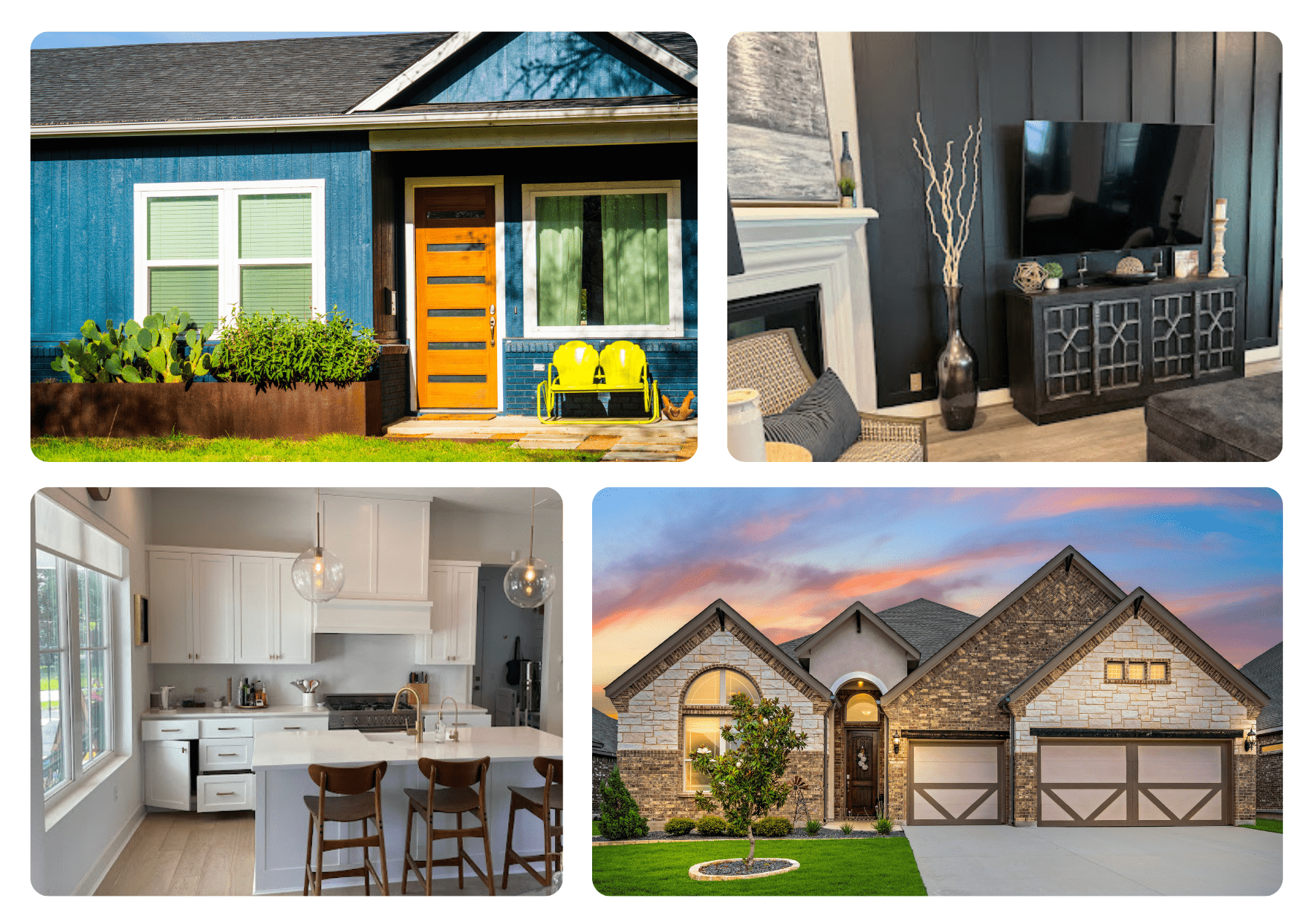 Mobile portfolio showcasing recent painting projects and transformations