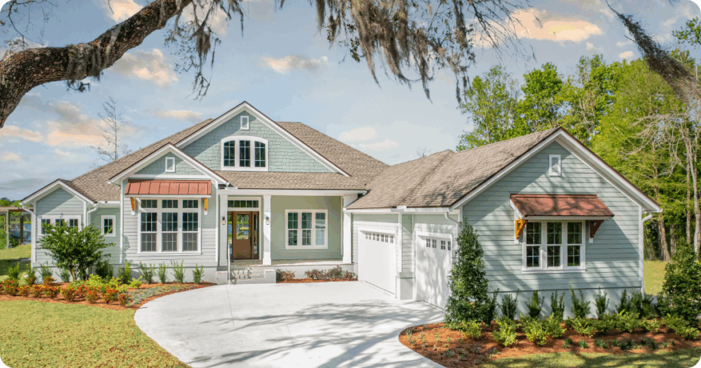 exterior painting in boca raton-light blue house painted by that 1 painter