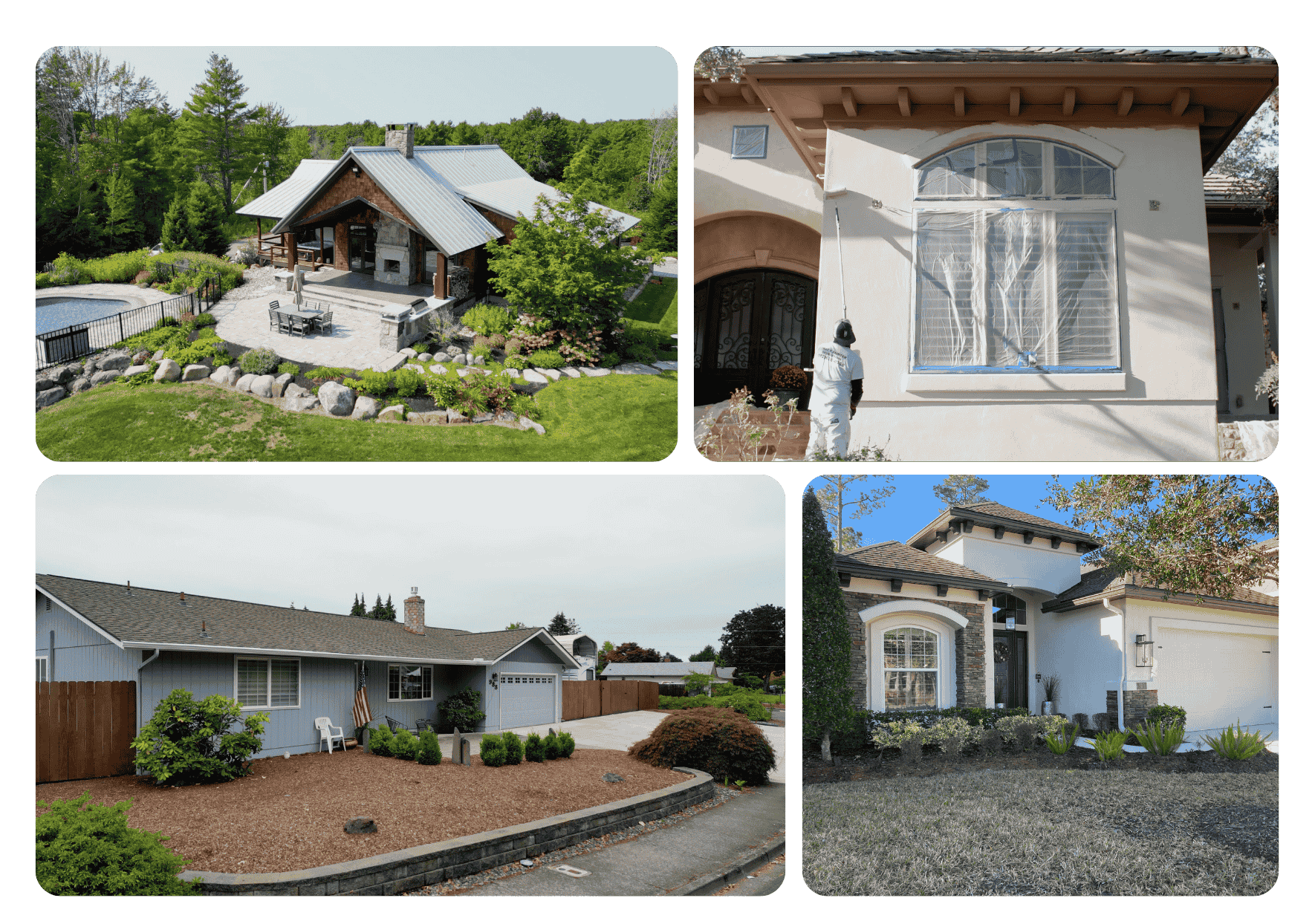 Mobile portfolio showcasing recent painting projects and transformations