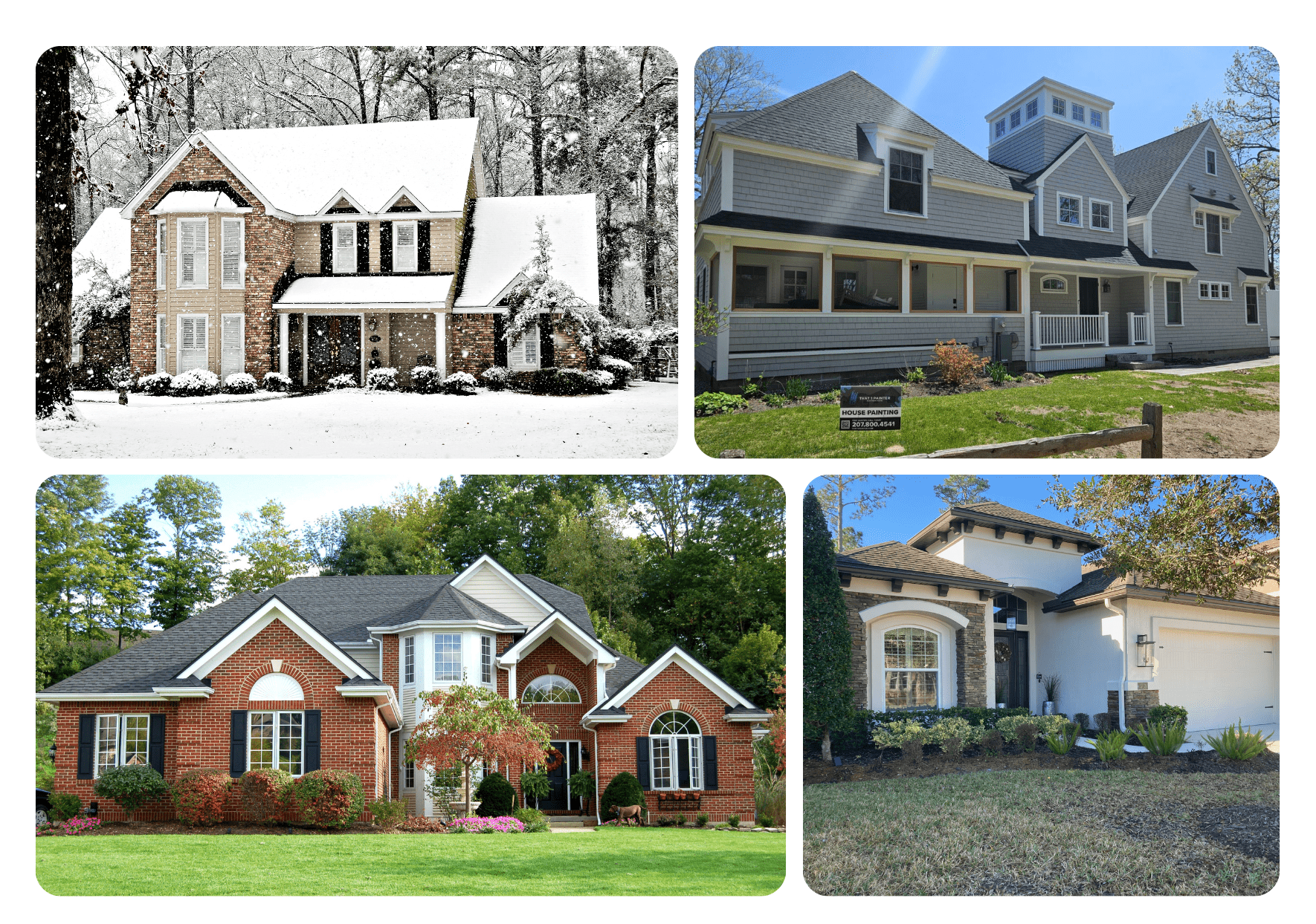 Mobile portfolio showcasing recent painting projects and transformations