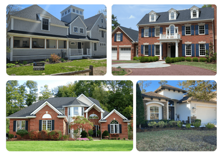 Portfolio gallery showing before and after photos of completed painting projects