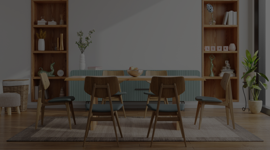 a recently painted dining room with a table in the center_that 1 painter charlotte metro