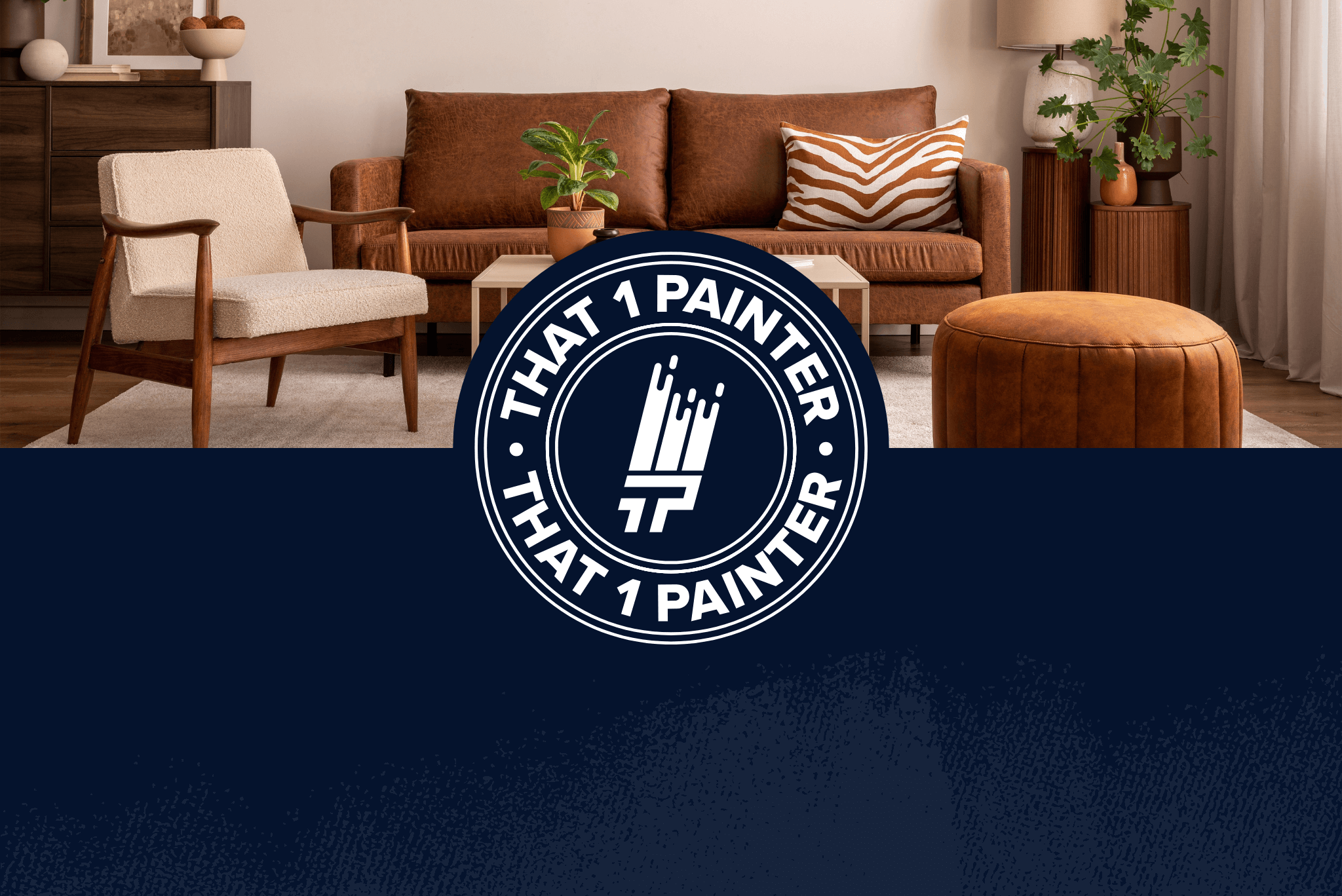 Background with professionally painted interior with lots of earthy neutrals
