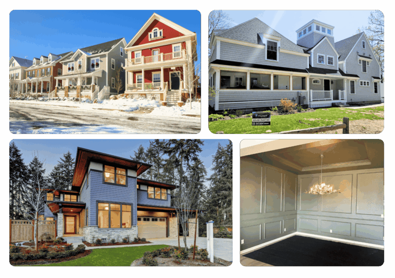 Portfolio gallery showing before and after photos of completed painting projects