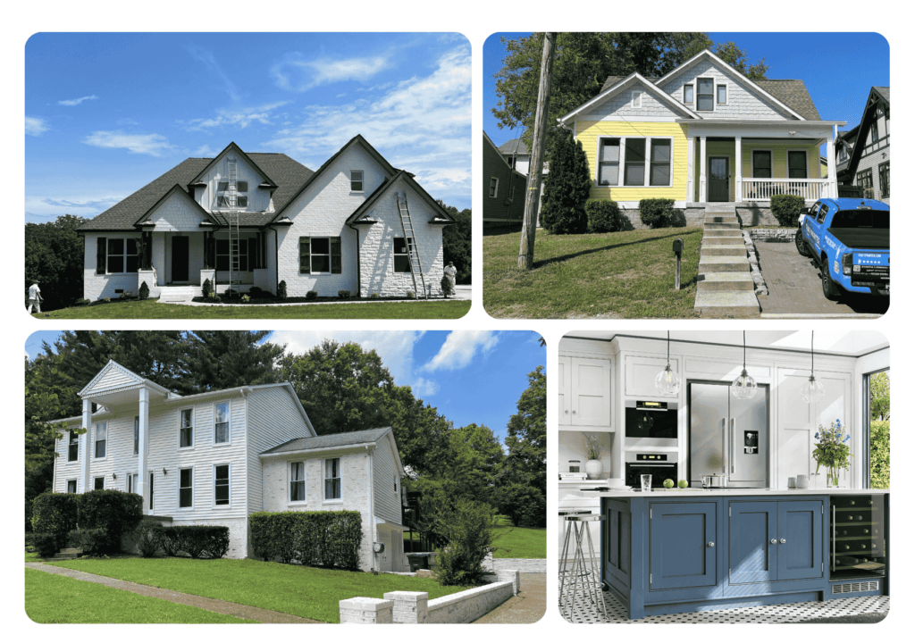 Several photos of the exterior of Middletown homes painted by That 1 Painter Middletown.