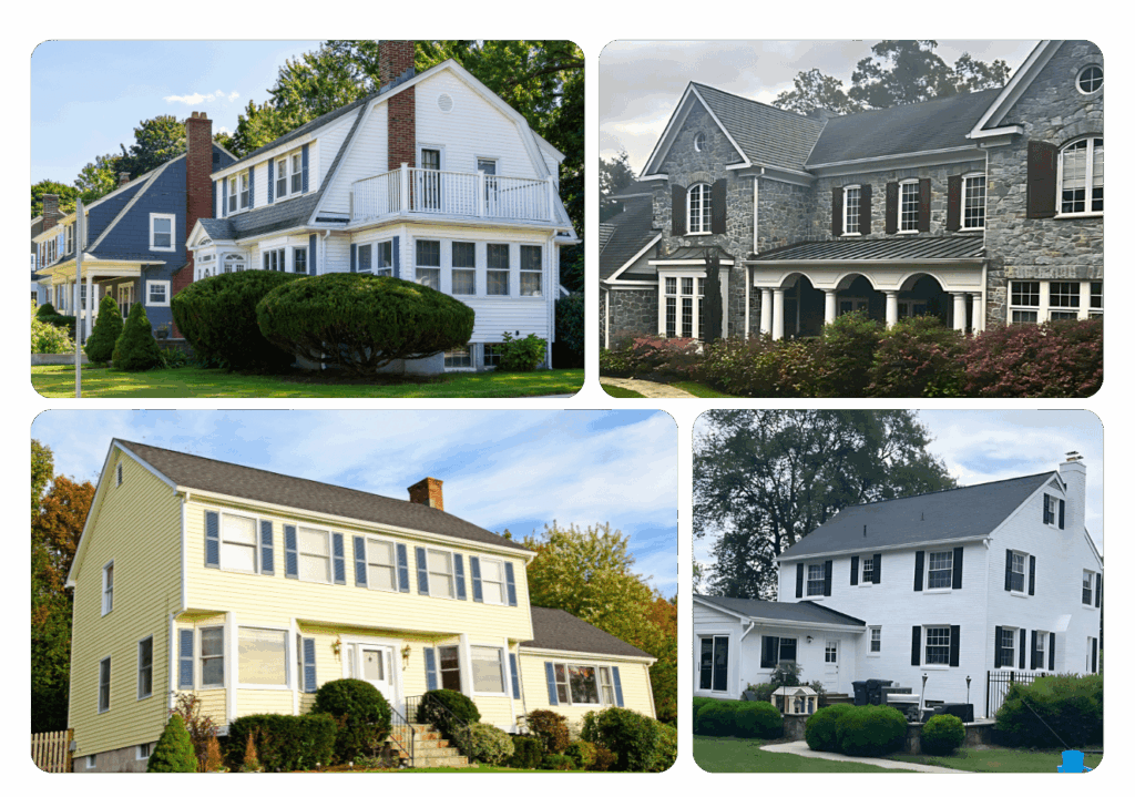 portfolio of four different houses around Virginia with different paint jobs_that 1 painter in Chantilly