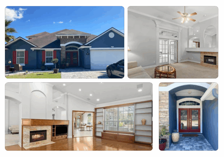 Portfolio gallery showing before and after photos of completed painting projects