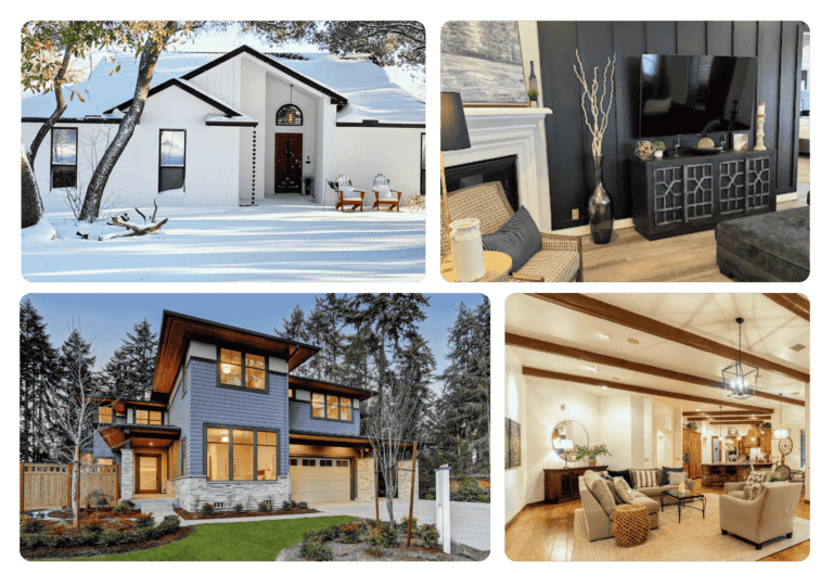 Portfolio gallery showing before and after photos of completed painting projects