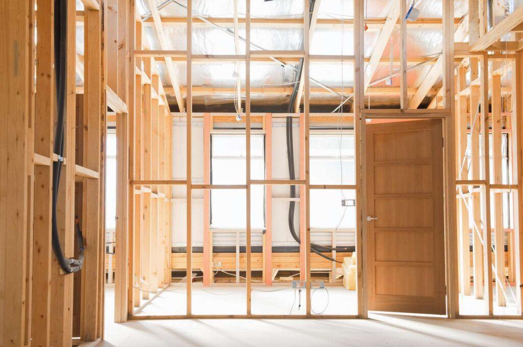 That 1 Painter Fort Worth expert carpentry skills at work with the framing of a home.