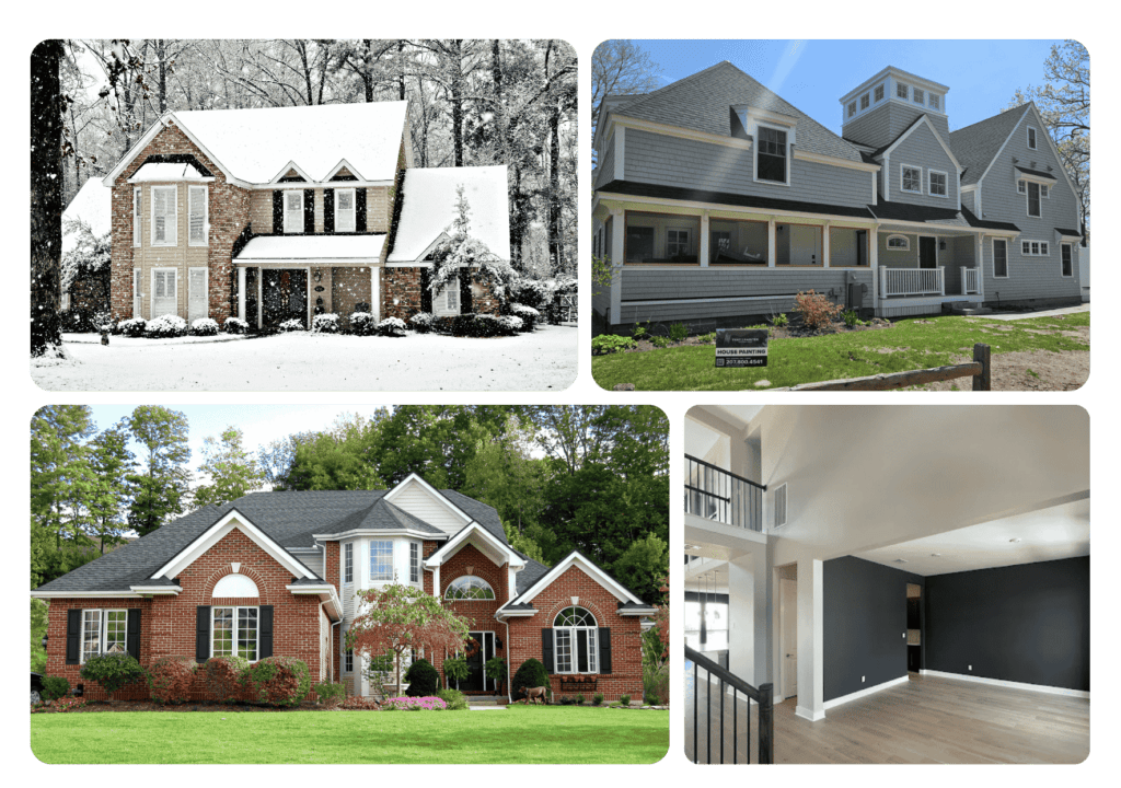 painters in greater richmond showcase four photos of homes and interior for that 1 painter