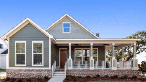 Beautiful gray exteriors of the house with white trim painted by professional painters in Woodland Heights, VA