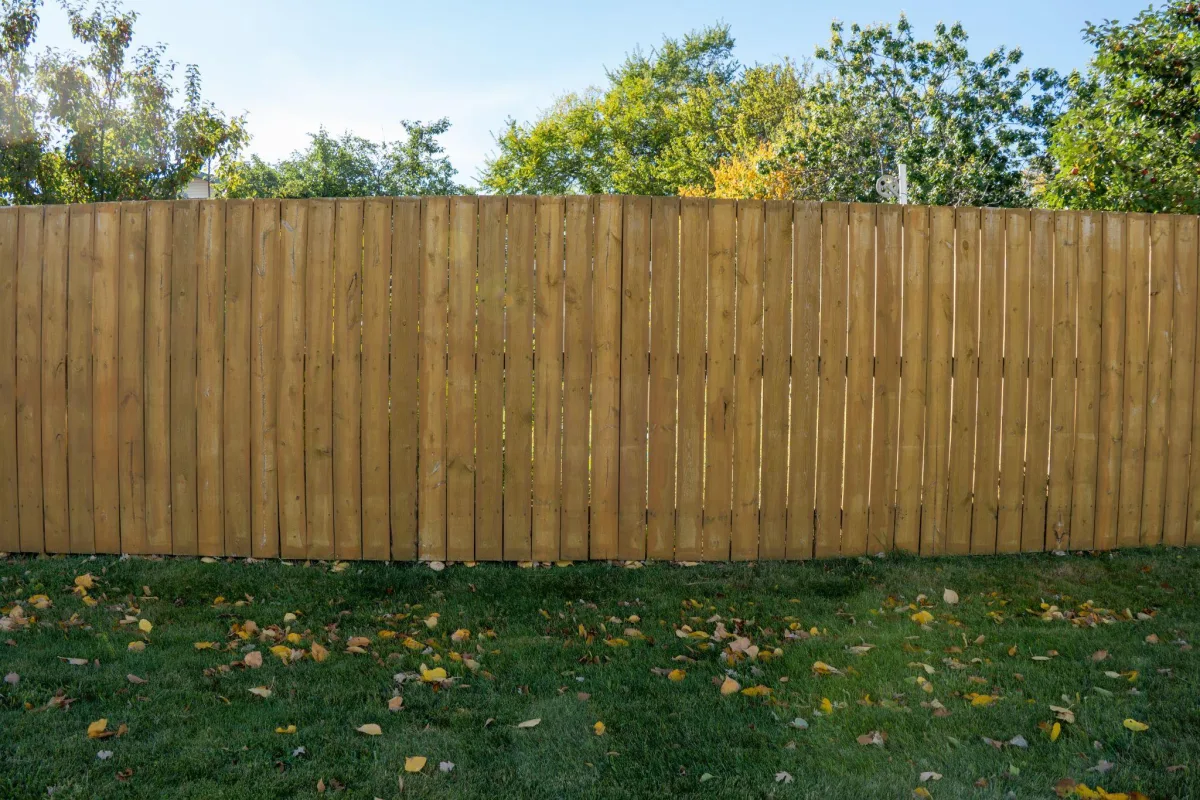 Weathered wooden fence boards with open grain