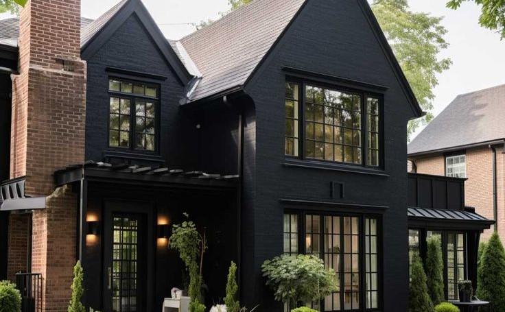 Transform Your Lake Lanier Brick Home With Charcoal or Black Paint for Exterior Painting