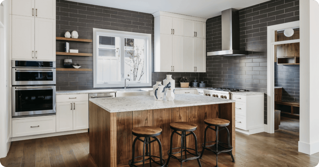 painters in burnet paint a luxury kitchen with wood island for that 1 painter