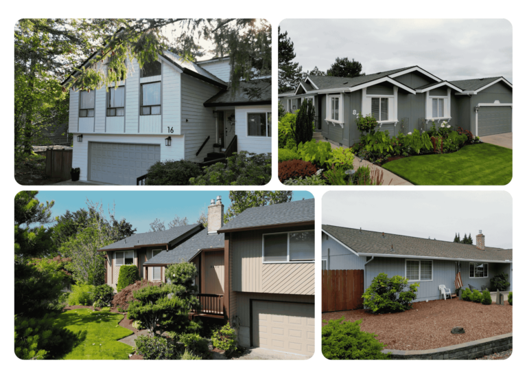 Portfolio gallery showing before and after photos of completed painting projects