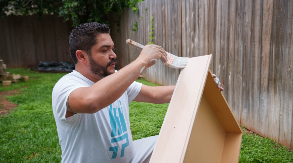 A That 1 Painter Naples, FL painting kitchen cabinets in a remodel.