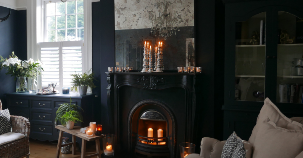 A dark living room that was freshly painted by That 1 Painter New Orleans
