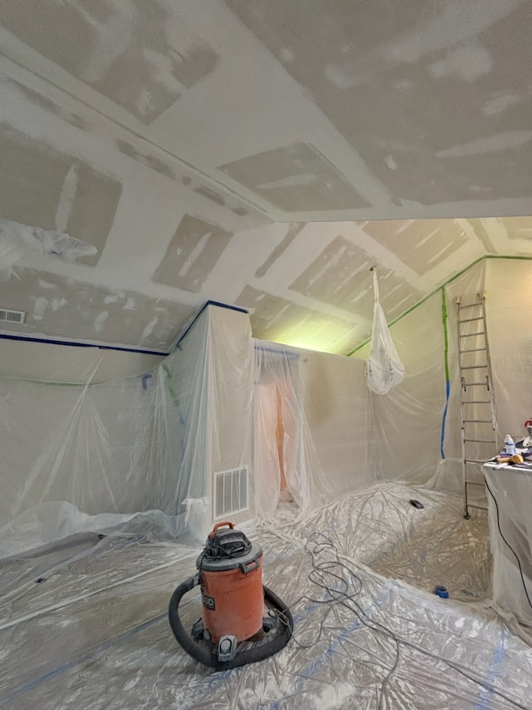 home interior prepped for paint by a That 1 Painter professional painter in north atlanta