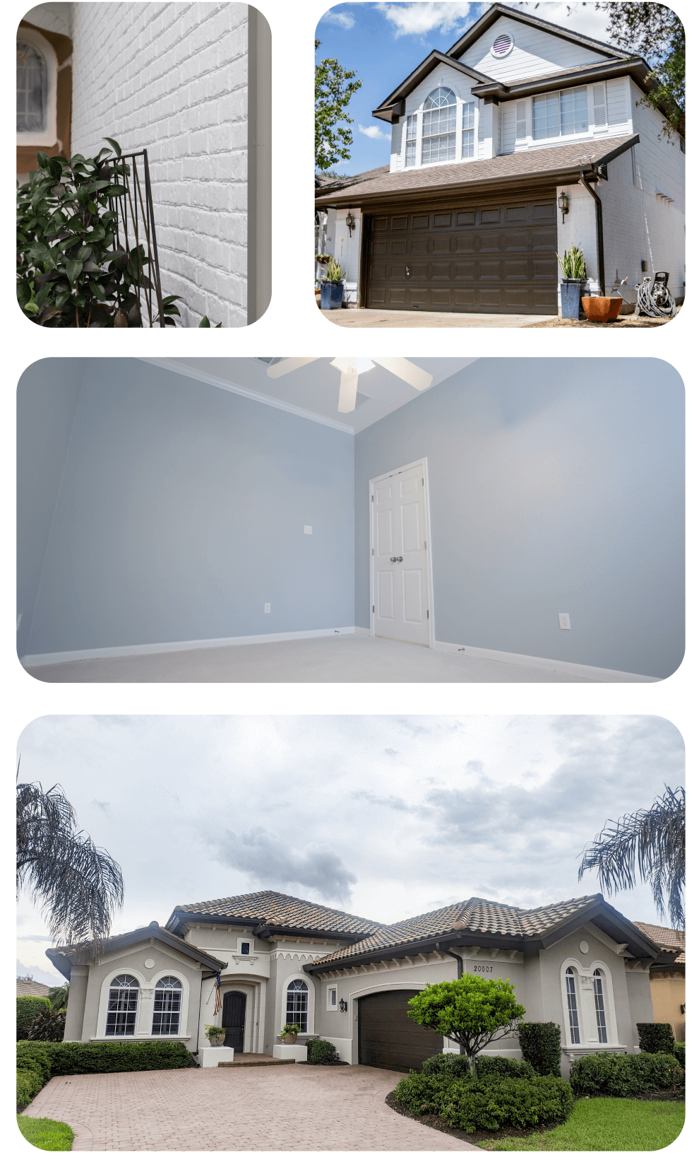 Mobile portfolio showcasing recent painting projects and transformations