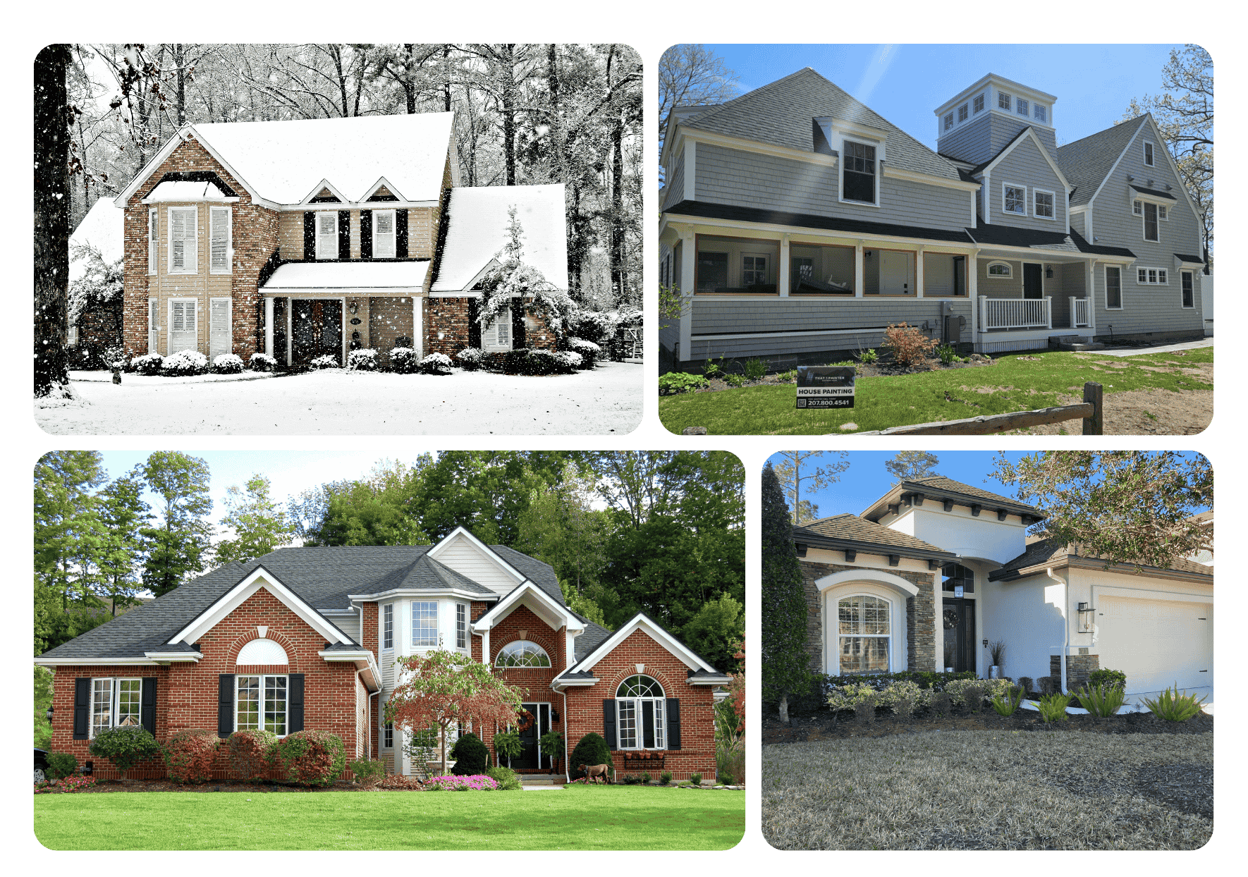 Mobile portfolio showcasing recent painting projects and transformations