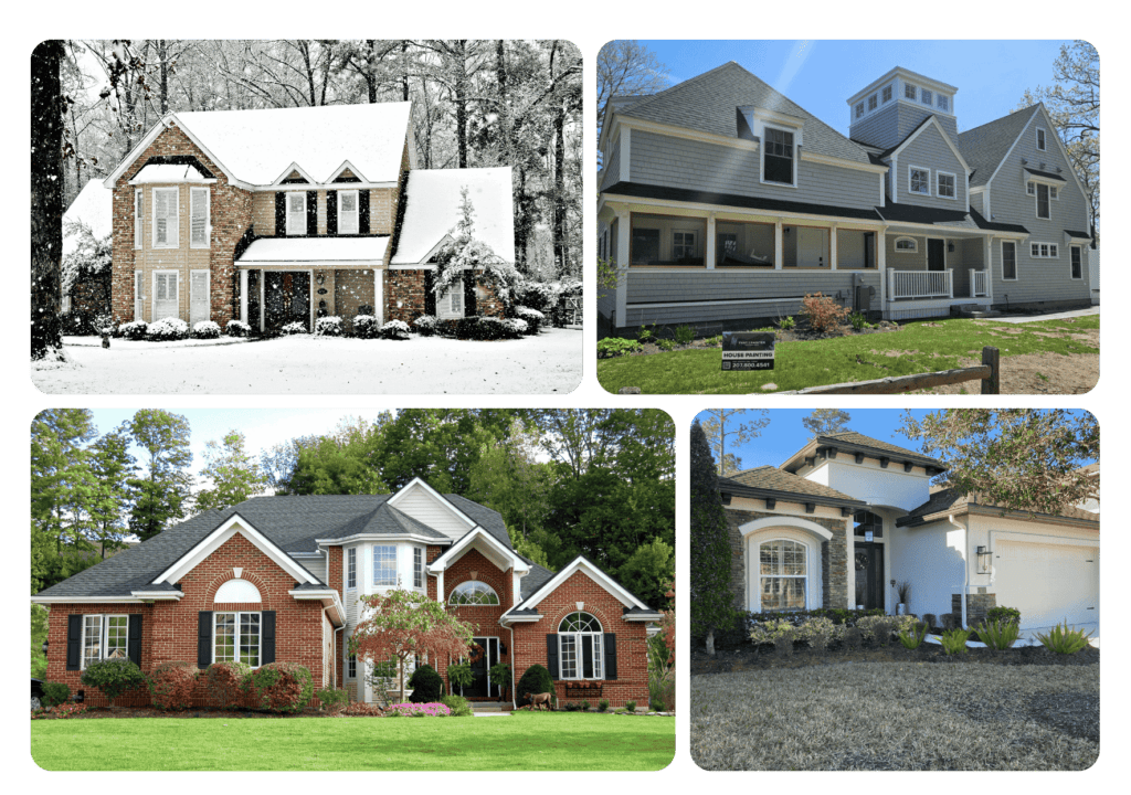 A collection of photos of exterior of homes in North Jersey - That 1 Painter North Jersey