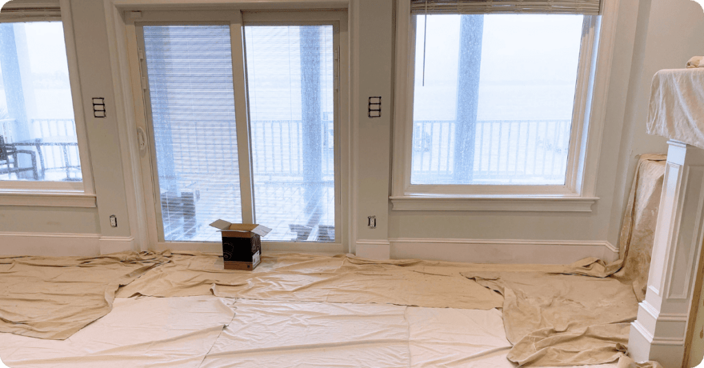professional painter gets ready to start paint project for a renovation at that 1 painter scottsdale