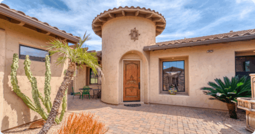 Beautiful tan house painted by professional painters in San Tan, AZ