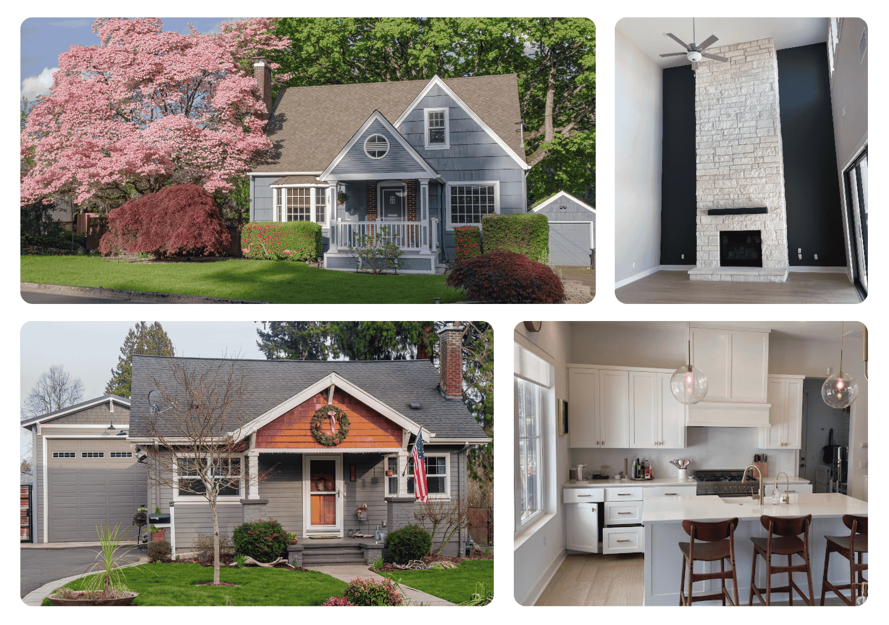 Mobile portfolio showcasing recent painting projects and transformations