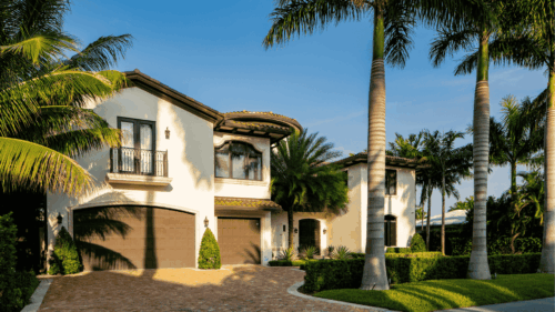 Beautiful tan luxury house painted by professional painters in Davis Islands