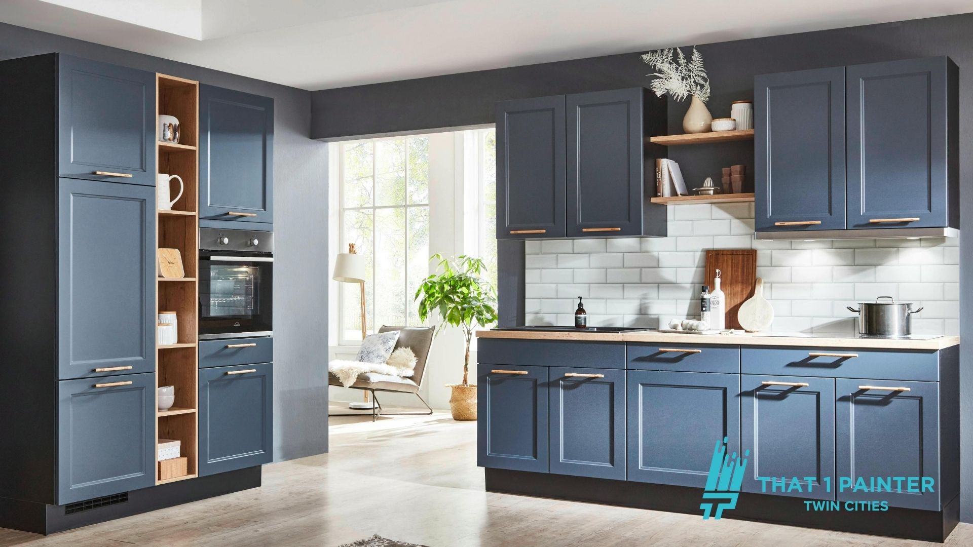 Beautiful blue interior painting in the twin cities painted by professional painters